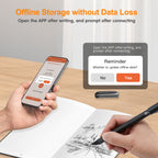 Digital Sync Pen with Notebook, Smart Writing Set for Note Taking Black