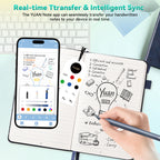 Digital Pen Writing Set, Smart Pen for Note Taking with Notebook Blue