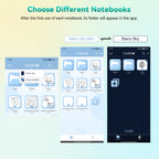 Digital Pen Writing Set, Smart Pen for Note Taking with Notebook Blue